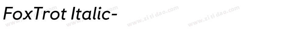 FoxTrot Italic字体转换